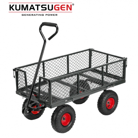 Μεταλλικό καρότσι κήπου KUMATSUGEN KWC300, 300 kg, 96 × 52 × 25 cm