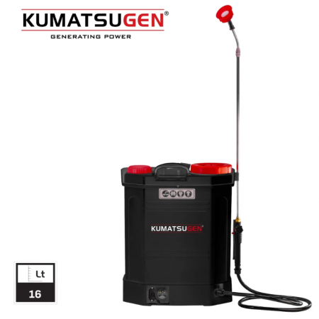 Επαναφορτιζόμενος ψεκαστήρας πλάτης KUMATSUGEN KBS816, 12 V, 8 Ah, 16 L, τηλεσκοπική ανοξείδωτη λόγχη