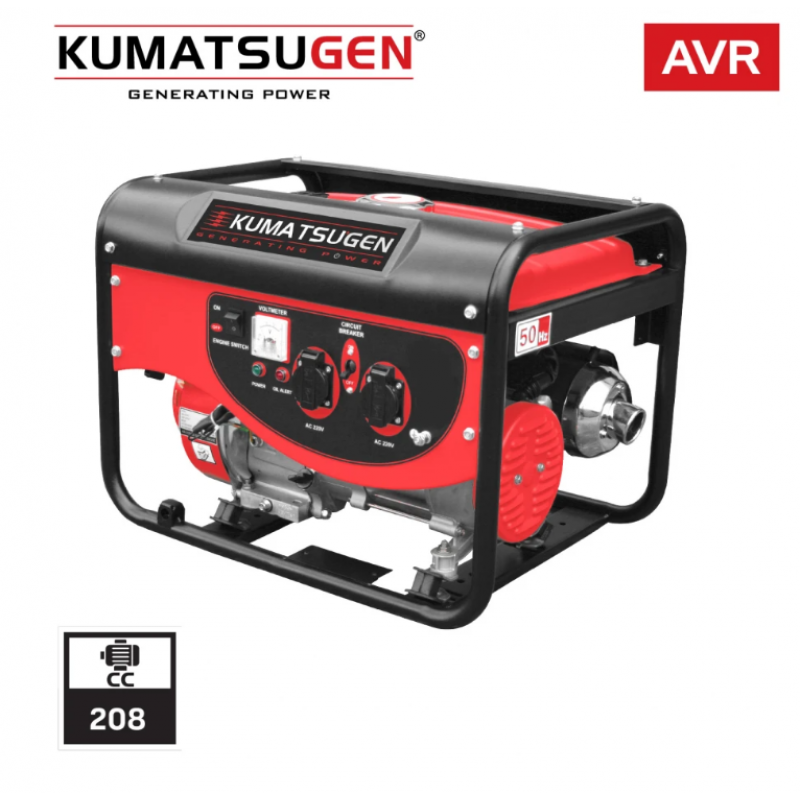 Μονοφασική Βενζινογεννήτρια KUMATSUGEN GB3000, 3.5 kW, 6.5 HP, AVR