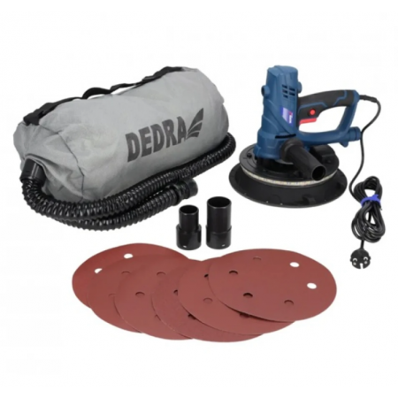 Λειαντήρας τοίχων και οροφών DEDRA DED7770, 850 W, με φωτισμό LED, Ø 225 mm