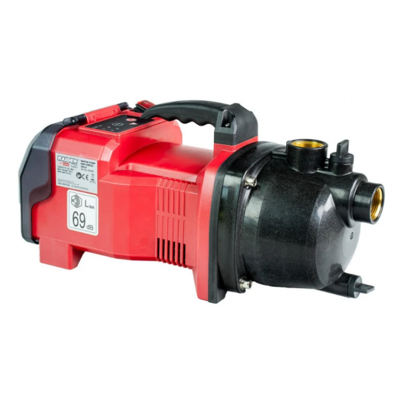 Αντλία νερού μπαταρίας Raider RDP-FWP20 Solo, 40 V, 1", 26 m, 50 l/min, χωρίς μπαταρία και φορτιστή, 075760