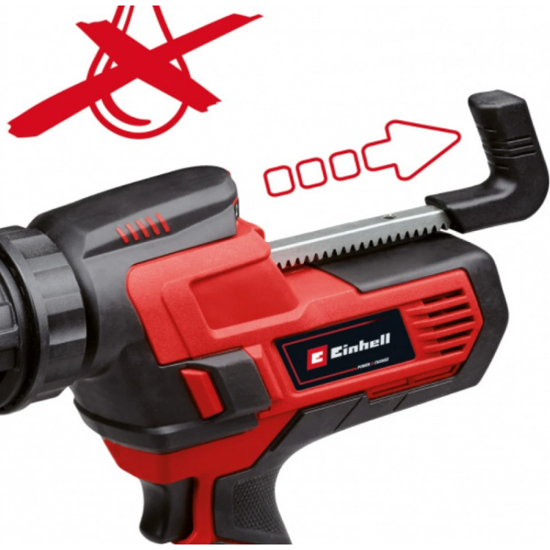 Ασύρματο πιστόλι σιλικόνης Einhell TE-SG 18/10 Li - Solo, 4522250, 18 V, 310 ml, χωρίς μπαταρία και φορτιστή