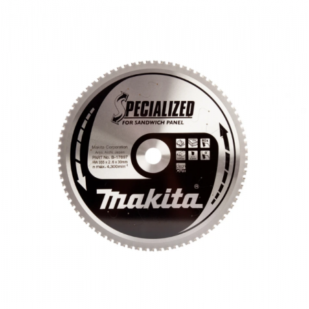 Δίσκος Κοπής για Σάντουιτς Πάνελ Makita Specialized, 355x30x2.6 mm, 80T, B-33607