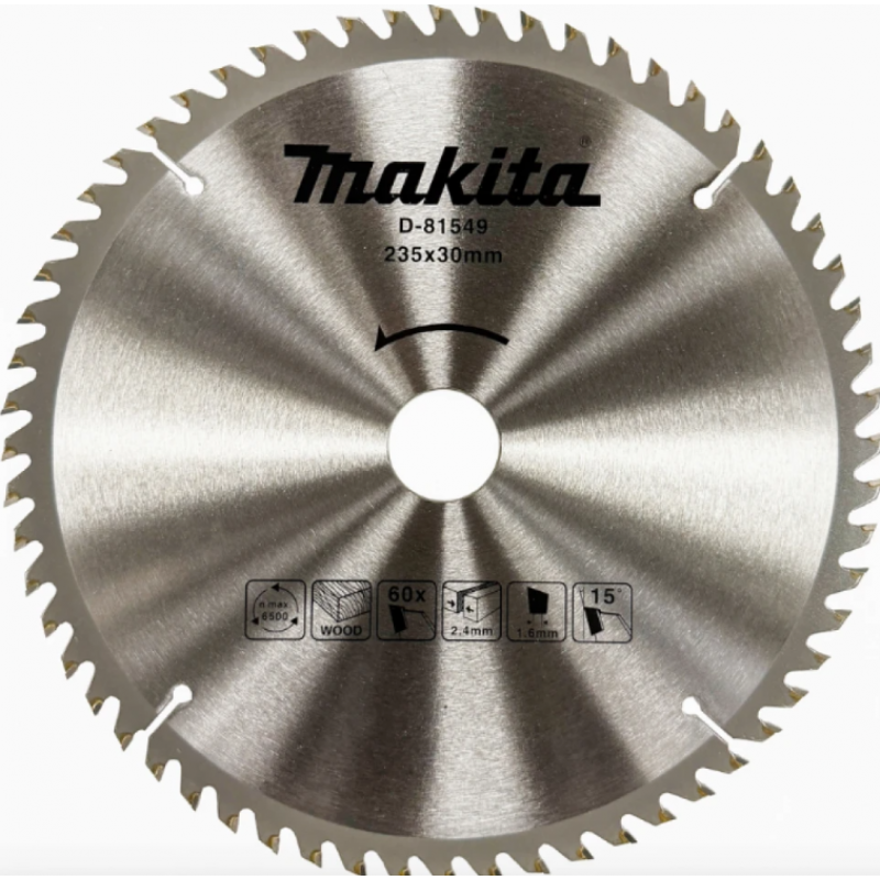 Δίσκος Κοπής Ξύλου Makita D-81549, Ø235 mm, Εσωτερική Οπή 30 mm, 60 Δόντια