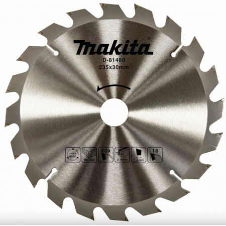 Δίσκος Κοπής Ξύλου Makita D-81480, Ø235 mm, Εσωτερική Οπή 30 mm, 20 Δόντια