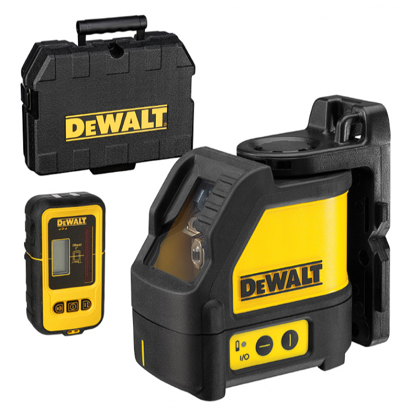 Γραμμικό λέιζερ επιπέδωσης DeWALT με 2 ακτίνες και δέκτη 15 μ, 50 μ, 0.3 χλστ./μ, DW088KD