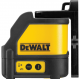 Γραμμικό λέιζερ επιπέδωσης DeWALT με 2 ακτίνες και δέκτη 15 μ, 50 μ, 0.3 χλστ./μ, DW088KD