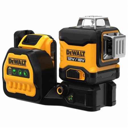 DeWALT γραμμικό λέιζερ αλφάδι με 3 ακτίνες, με 1 μπαταρία και φορτιστή, 18 V, 2 Ah, 35 μ, 50 μ, 0.3 χιλ/μ, DCE089D1G18
