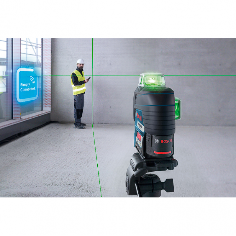 Γραμμικό λέιζερ Bosch με 3 ακτίνες χωρίς μπαταρία και φορτιστή, 12 V, 30 μ, 120 μ, 0.2 mm/m, GLL 3-80 CG