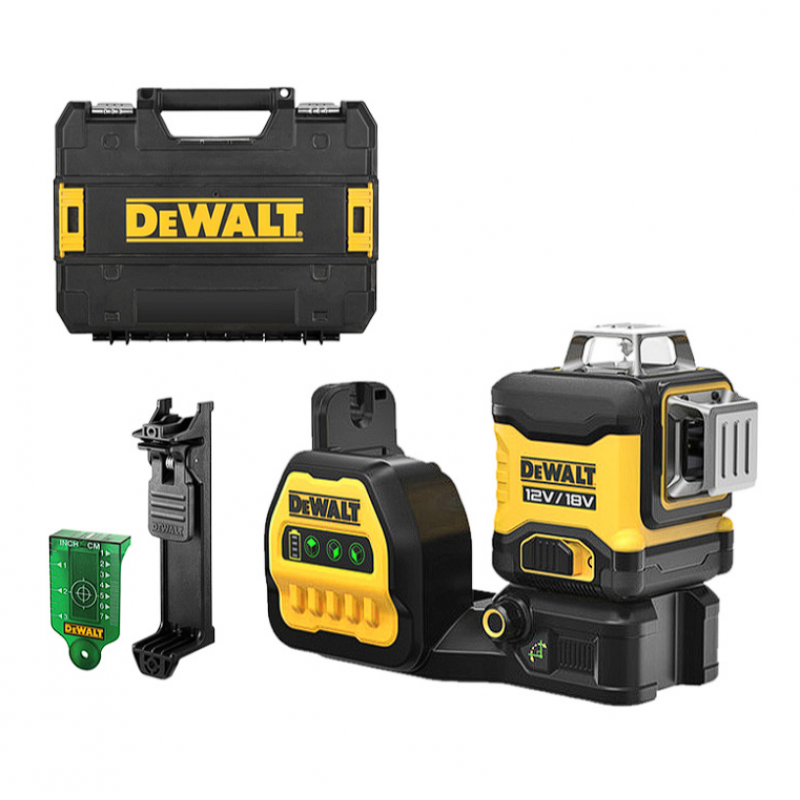 Γραμμικό λέιζερ επίπεδο DeWALT με 3 δέσμες 35 μ., 50 μ., 0.3 χιλ./μ., DCE089NG18