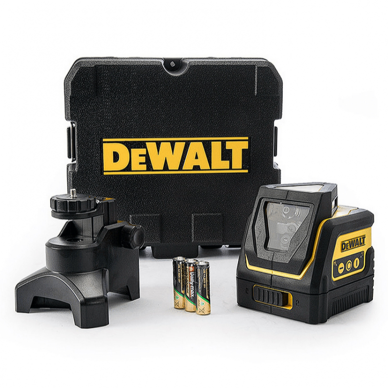 Επίπεδος λέιζερ γραμμικός DeWALT με 2 ακτίνες 30 μ, 50 μ, 0.4 χιλ./μ, DW0811