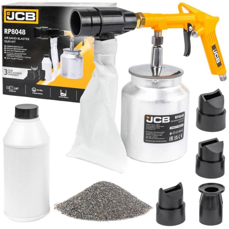 ΠΝΕΥΜΑΤΙΚΟ ΠΙΣΤΟΛΙ ΑΜΜΟΒΟΛΗΣ JCB, RP8048, 1 L ΜΕ 4 ΑΚΡΟΦΥΣΙΑ