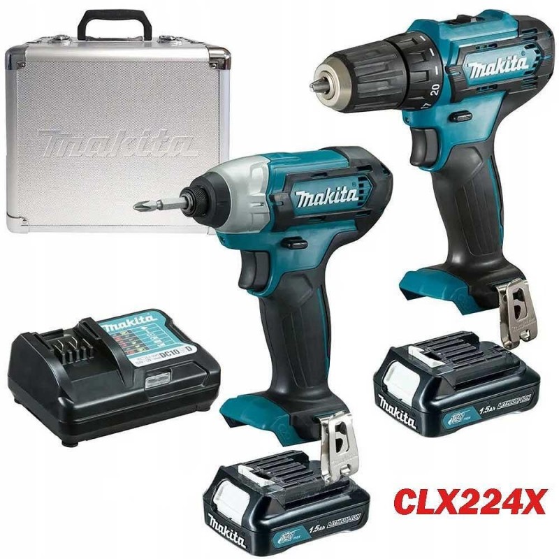 Σετ εργαλείων μπαταρίας MAKITA CLX224X (DF333D + TD110D) σε θήκη αλουμινίου