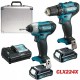 Σετ εργαλείων μπαταρίας MAKITA CLX224X (DF333D + TD110D) σε θήκη αλουμινίου