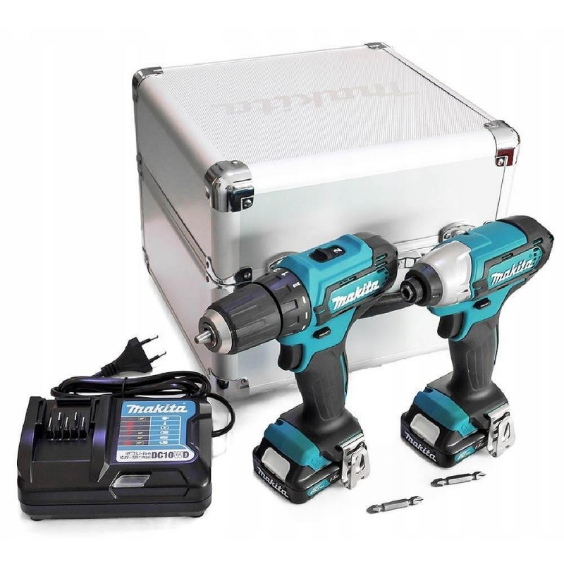 Σετ εργαλείων μπαταρίας MAKITA CLX224X (DF333D + TD110D) σε θήκη αλουμινίου