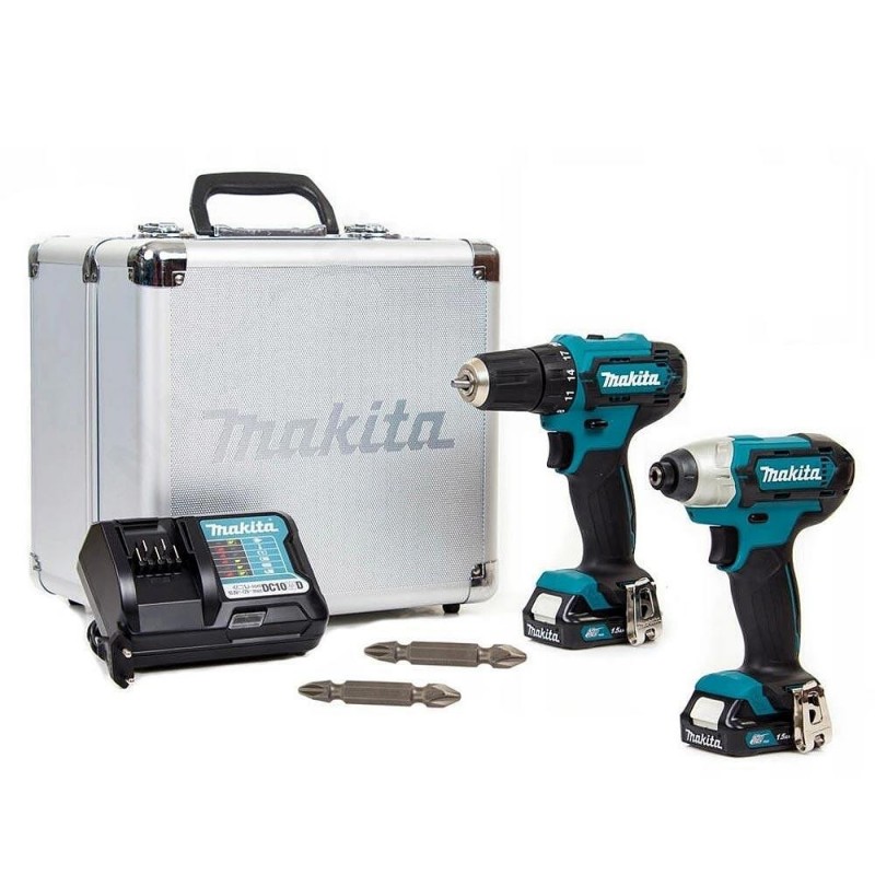 Σετ εργαλείων μπαταρίας MAKITA CLX224X (DF333D + TD110D) σε θήκη αλουμινίου