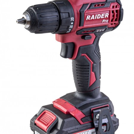Σετ τρυπάνι μπαταρίας χωρίς ψήκτρες R20 Raider 2 ταχυτ. 10mm 44Nm 20V 2x2Ah σε θήκη RDP-SBCD20 