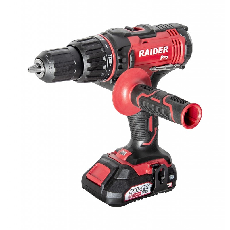 Δυνατό κρουστικό δράπανο μπαταρίας R20 Raider 2-ταχυτ. 13mm 50Nm 20V 2x2Ah σε θήκη RDP-SCDI20S Σετ