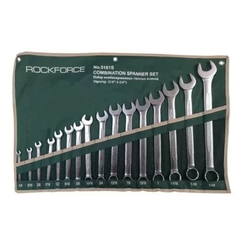 Σετ γερμανοπολύγωνων κλειδιών RockForce 1/4'' - 1-1/4'' mm 16 τεμαχίων
