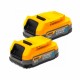Επαναφορτιζόμενες μπαταρίες DeWALT Li-Ion, DCB1102E2 με φορτιστή 18V, 1,7 Ah, 2 τμχ. 